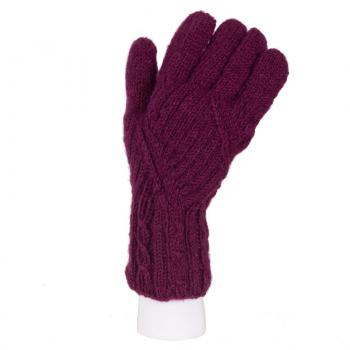 Thick Cable Knit Wool Gloves - Assorted Colors