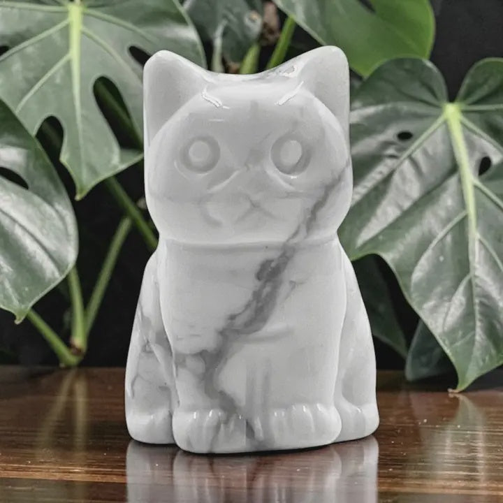 Carved Gemstone Mini Cat