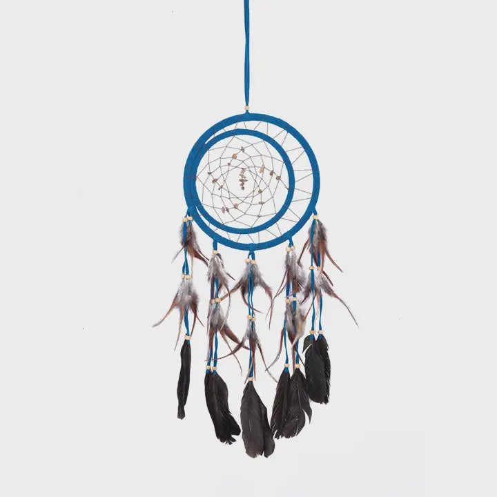 Sacred Hoops Swirl Dreamcatcher - Blue