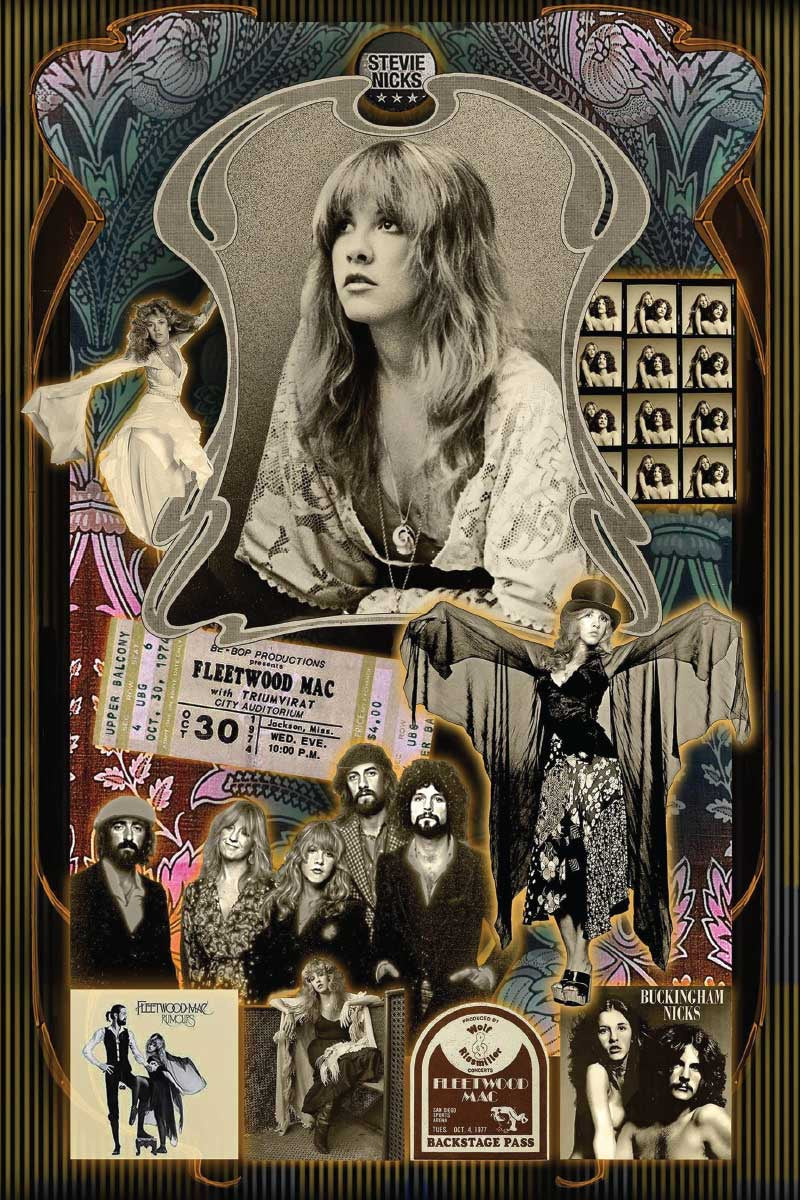 Stevie Nicks FM Collage Poster