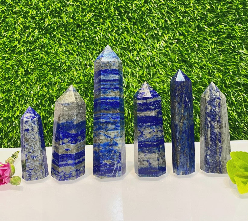 Lapis Lazuli Obelisk Tower Point Crystal
