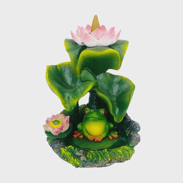 Frog & Lily Pad Backflow Incense Burner 2842