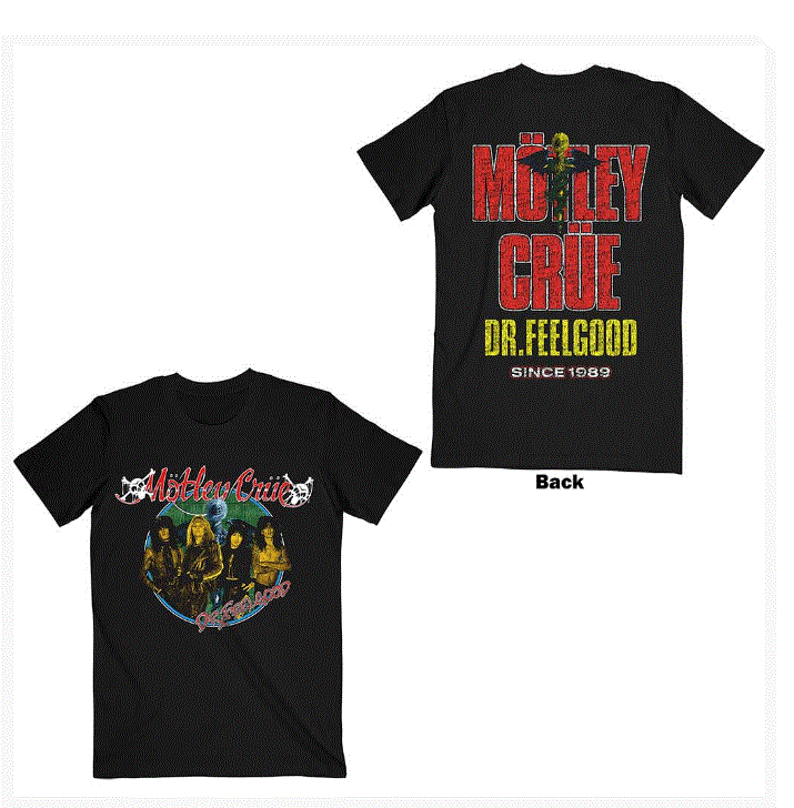 Rock Off - Motley Crue 'Dr Feelgood Circle Photo' Unisex T-Shirt