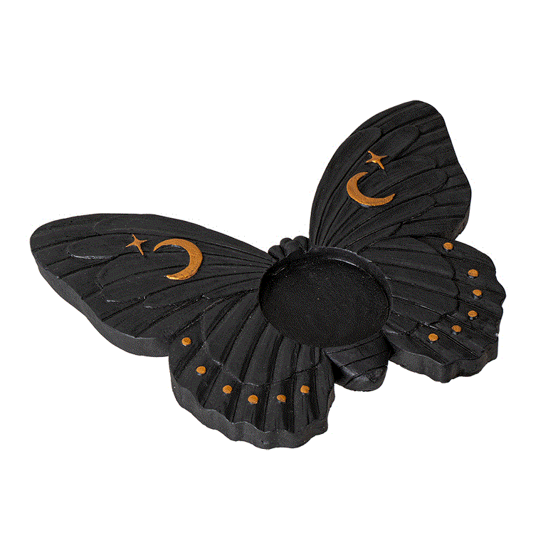 Pacific - Black Moth Tealight Candle Holder