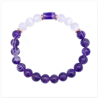 Oceanic - Amethyst & Selenite Beaded Bracelet