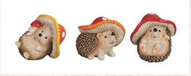 Hedgehog w/Mushroom Cap Statue 54812