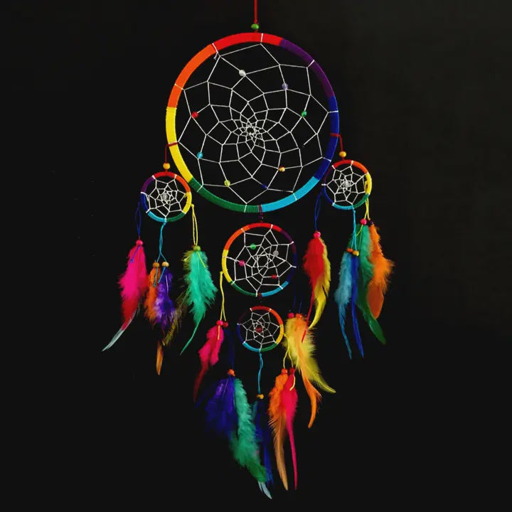 Multicolored Rainbow Dreamcatcher