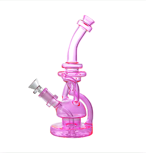 Skeye - 9.5" Glass Watervase 14mm Recycler - Barrel Perc