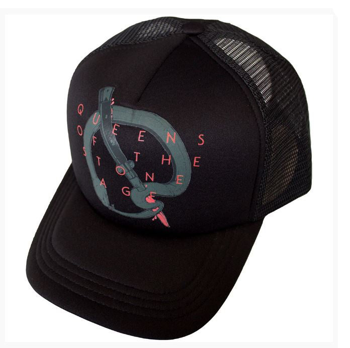 Queens Of The Stone Age Unisex Mesh Back Cap - Q Emblem (Black)