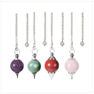 Stone Ball Pendulum - Assorted Stones