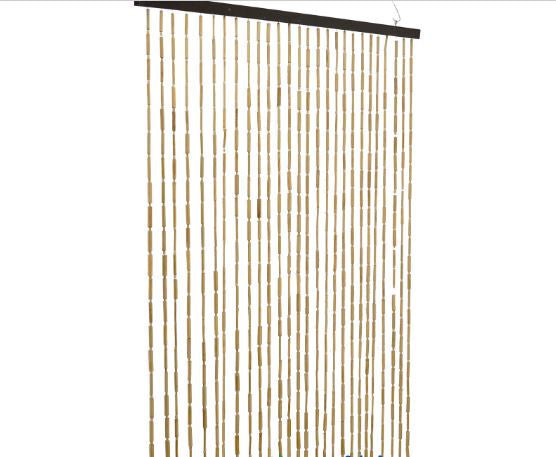 Wooden & Bamboo Bead Curtain - Shelley 35 1/2" x 68" - 27 Strands