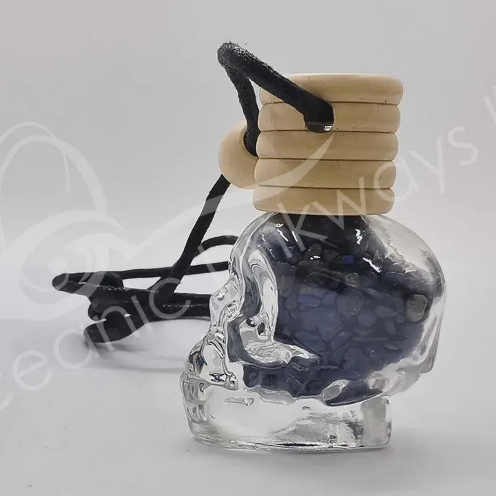 Skull Bottle & Gemstone Chips Necklace