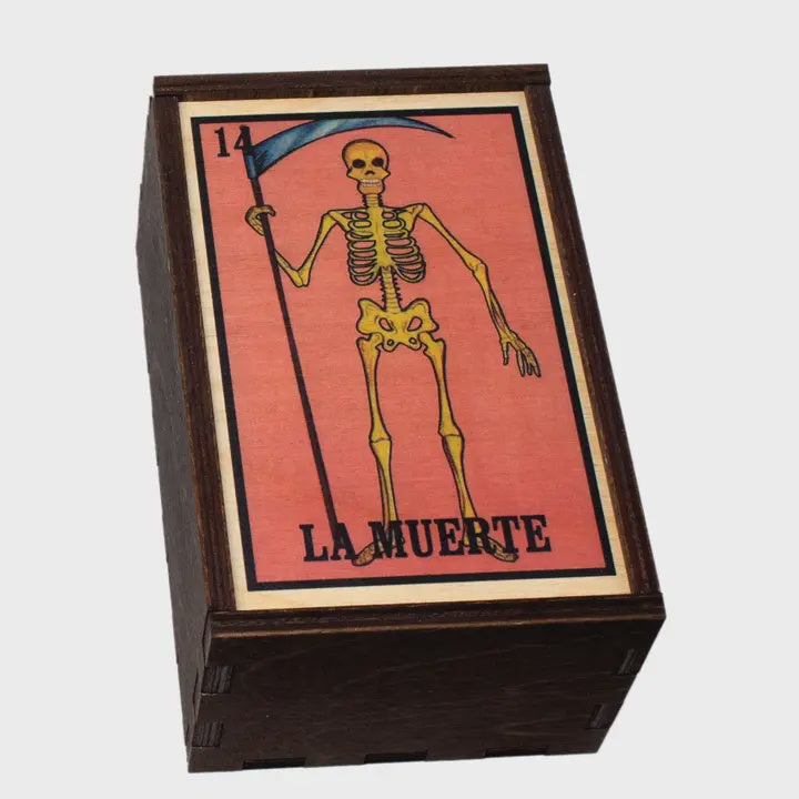 Loteria Muerte - Death Full Color Tarot Card/Stash Box