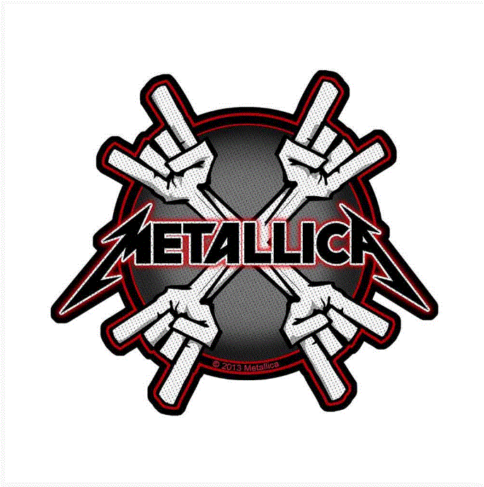 Rock Off - Metallica 'Metal Horns' Woven Patch