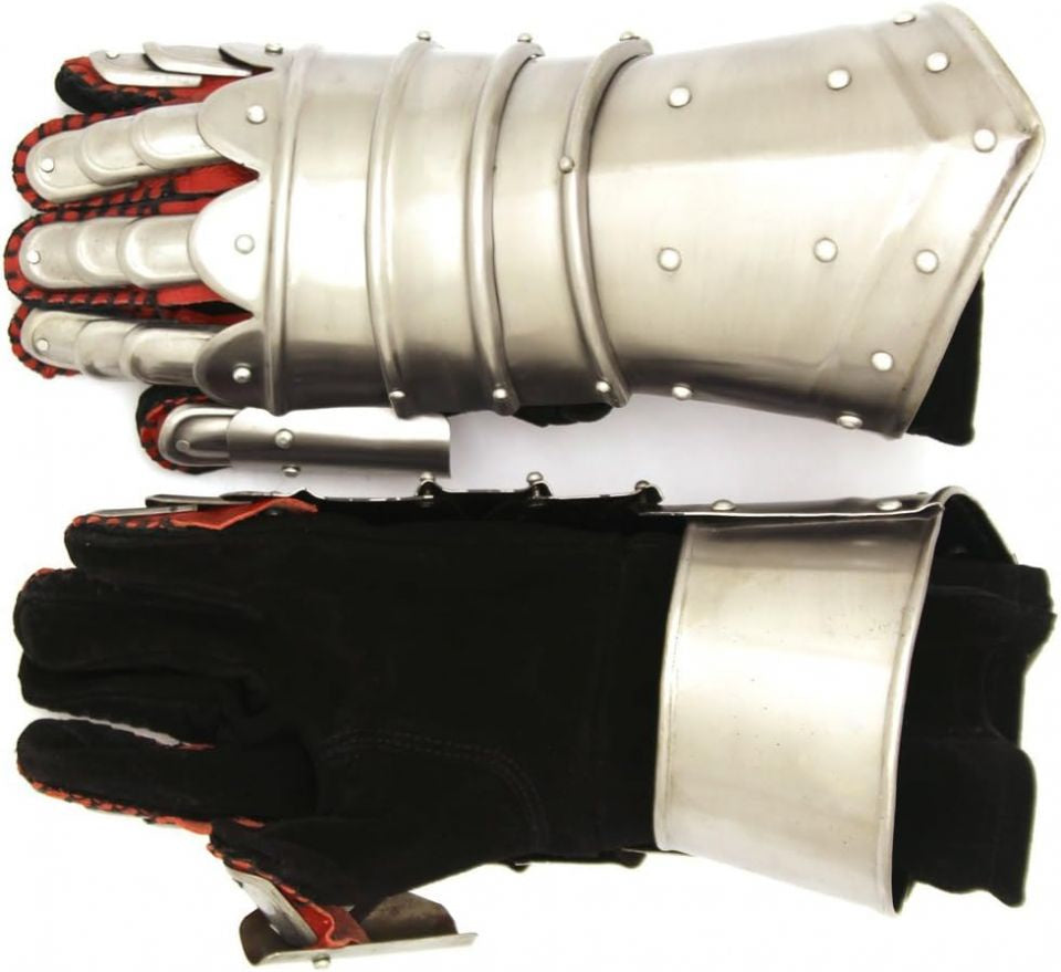 Medieval Warrior Brand Metal Gothic Knight Style Gauntlets Wearable Real Armor Gloves