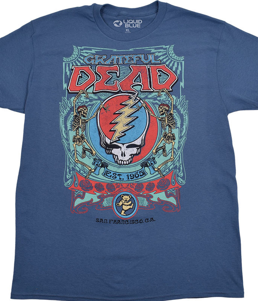 Liquid Blue - San Fran Skellys Denim T-Shirt
