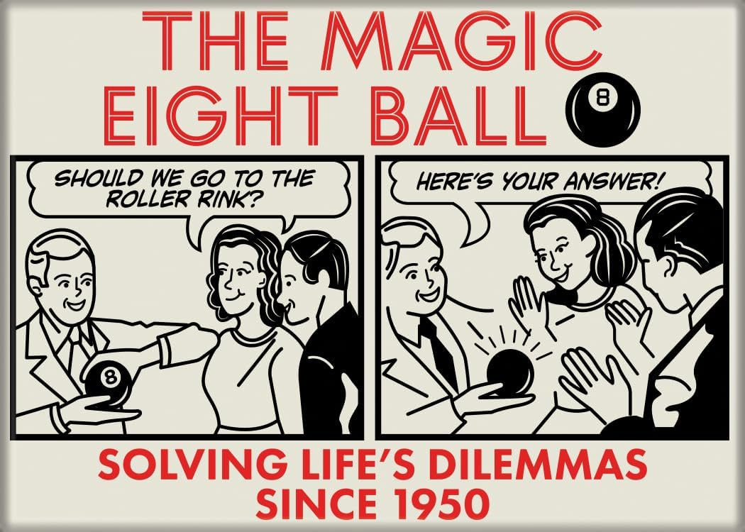 Magic 8 Ball Solving Life's Dilemmas Magnet