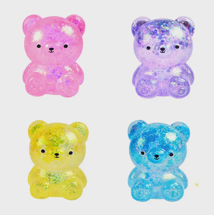 Sparkly Squish Bear Stress Toy - Assorted