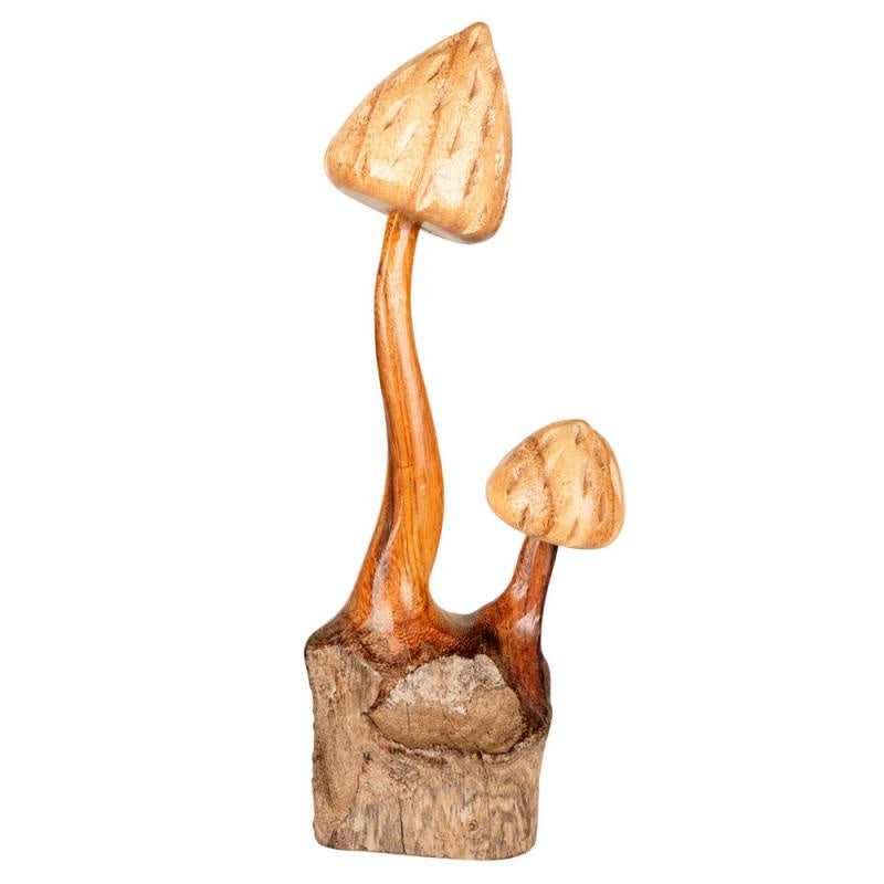 Tall Double Wooden Mushroom - 64404