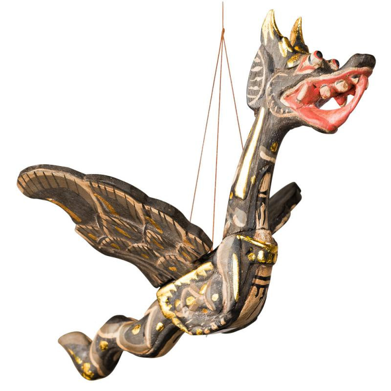 Hand Carved Wooden Hanging Flying Dragon 64424