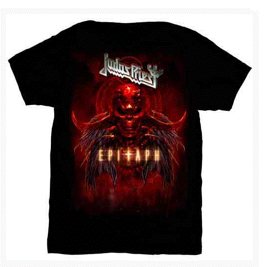 Rock Off - Judas Priest 'Epitaph Red Horns' Unisex T-Shirt