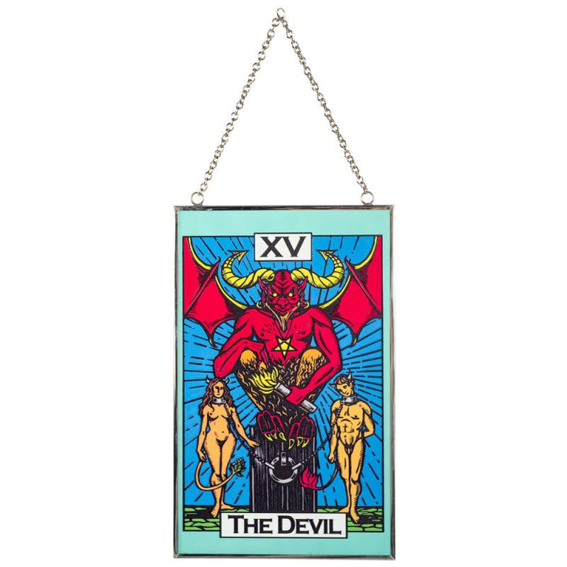 Tarot Stain Glass Suncatcher - The Devil Card