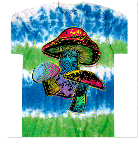 Liquid Blue - Psychedelic Shrooms Tie-Dye T-Shirt