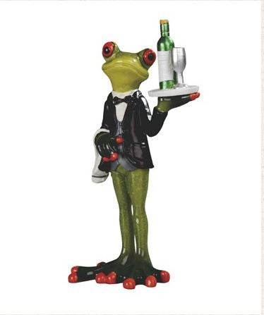 Frog Bartender Statue 61280