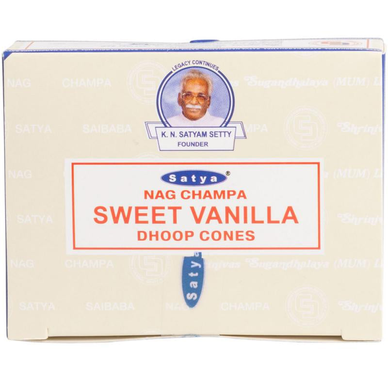 SWEET VANILLA DHOOP CONES 12ct