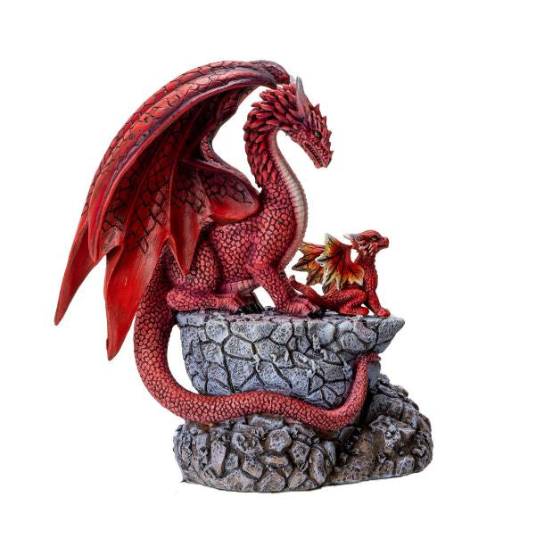 Fire Dragon w/Hatchling Statue 16307