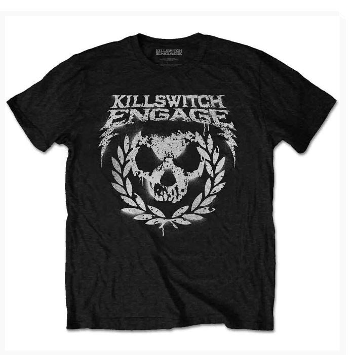 Killswitch Engage Unisex T-Shirt - Skull Spraypaint (Black)