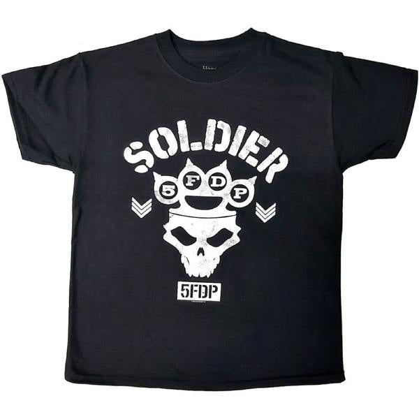 Five Finger Death Punch Kids T-Shirt - Soldier (Black)