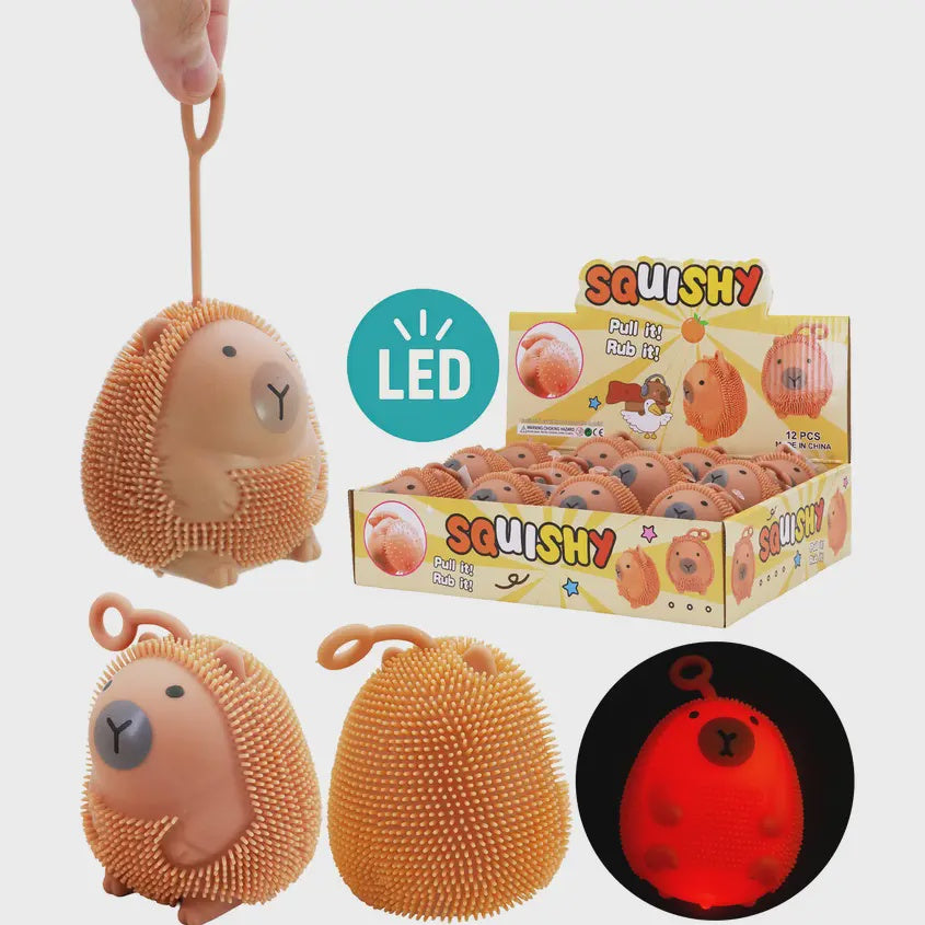 Capybara Spiky Puffer Led Light-Up Squishy Yo-Yo