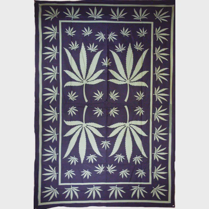 Leaf Cotton Tapestry - Green