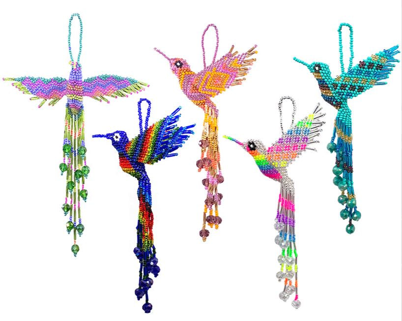 Beaded Hummingbird Ornament