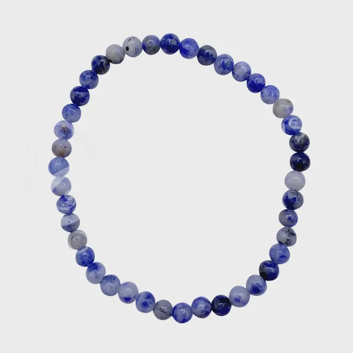 Blue Spot Jasper Elastic Beads Bracelet
