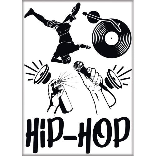 50 Yrs Hip Hop Breaker Turntable Paint Mic Magnet