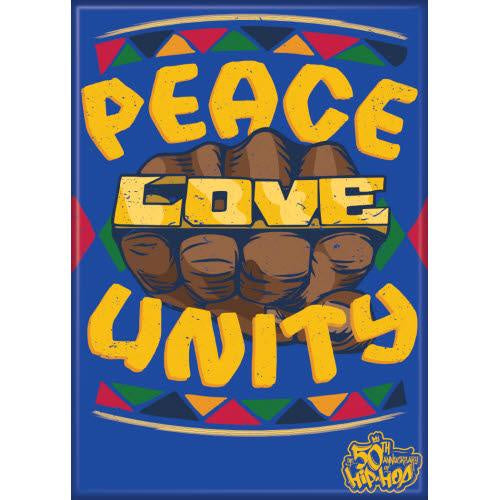 50 Yrs Hip Hop Peace Love Unity Magnet