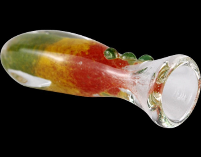 Glass Art - Bat - 3in - Rasta Frit - Flat Sided