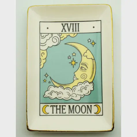 The Moon Tarot Card Ceramic Tray 3451