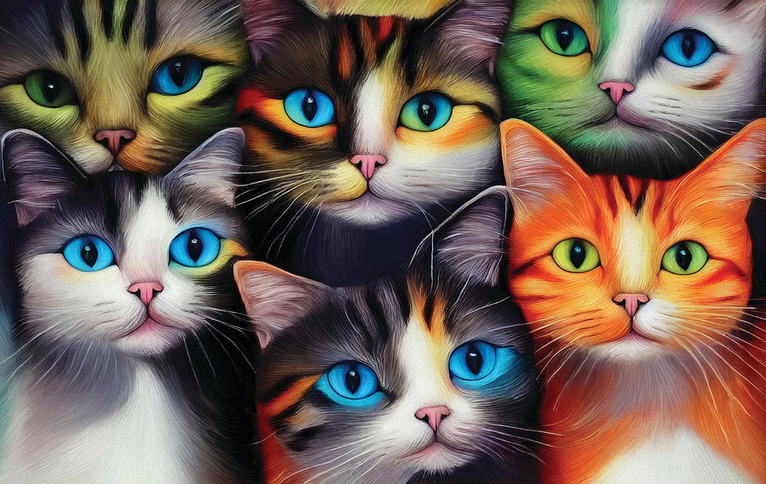 Six Cats the Cat Lady Fantasy 550 Piece Jigsaw Puzzle