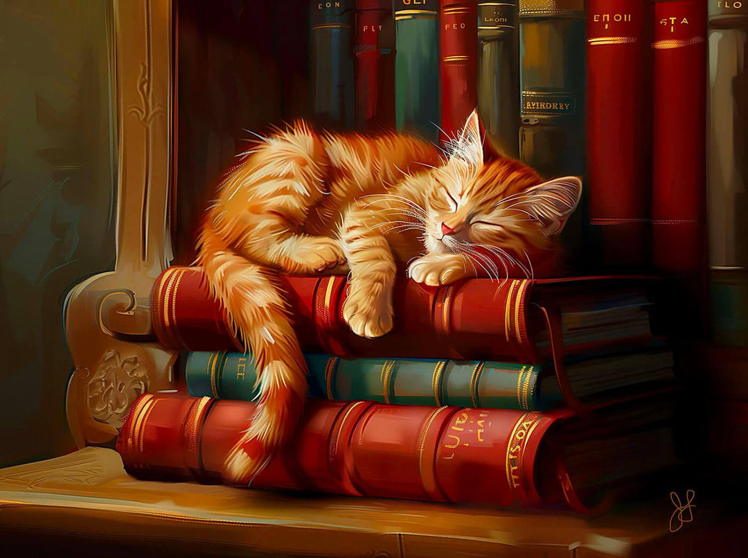 Library Nap 1000 Piece Jigsaw Puzzle