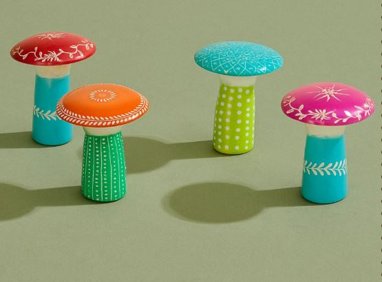Flat Cap Soapstone Mushrooms – Assorted