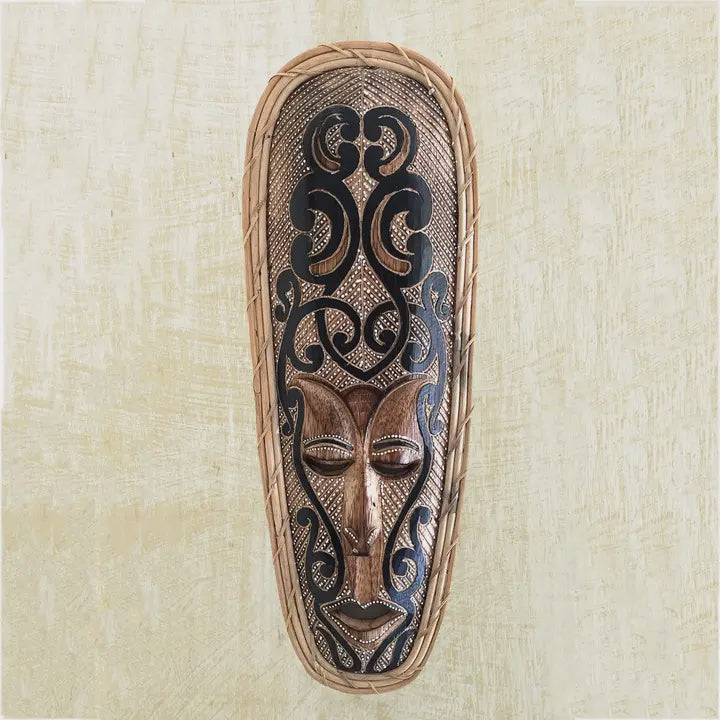African Style Tribal Mask with Stunning Details Tiki Mask