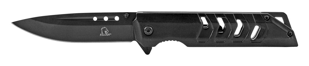 5" Stainless Steel Heavy Duty Drop Point Folding Pocket Knife - Black