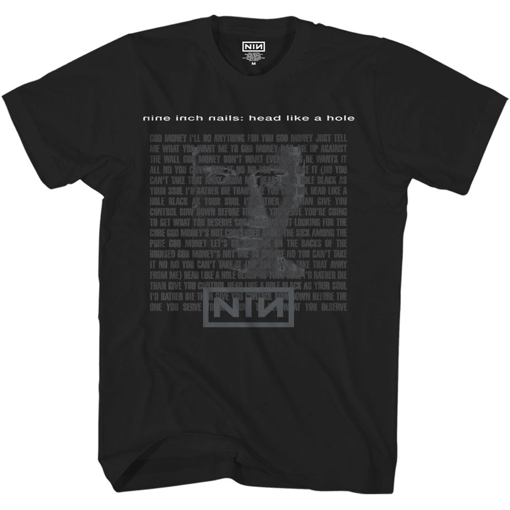 Nine Inch Nails Unisex Black T-Shirt - Head Like A Hole
