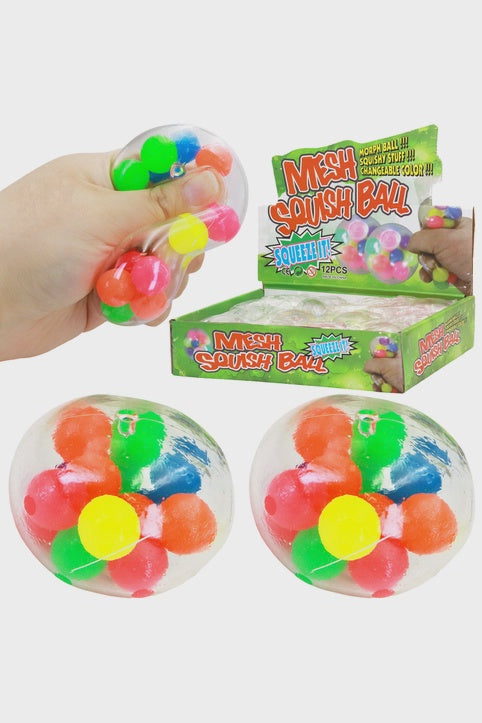 Clear Smooth Colorful Orb Ball Stress Toy