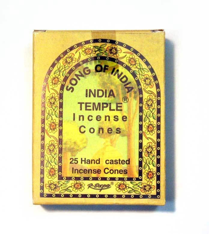 Song of India Temple Scented Incense Cones 25 Ct.