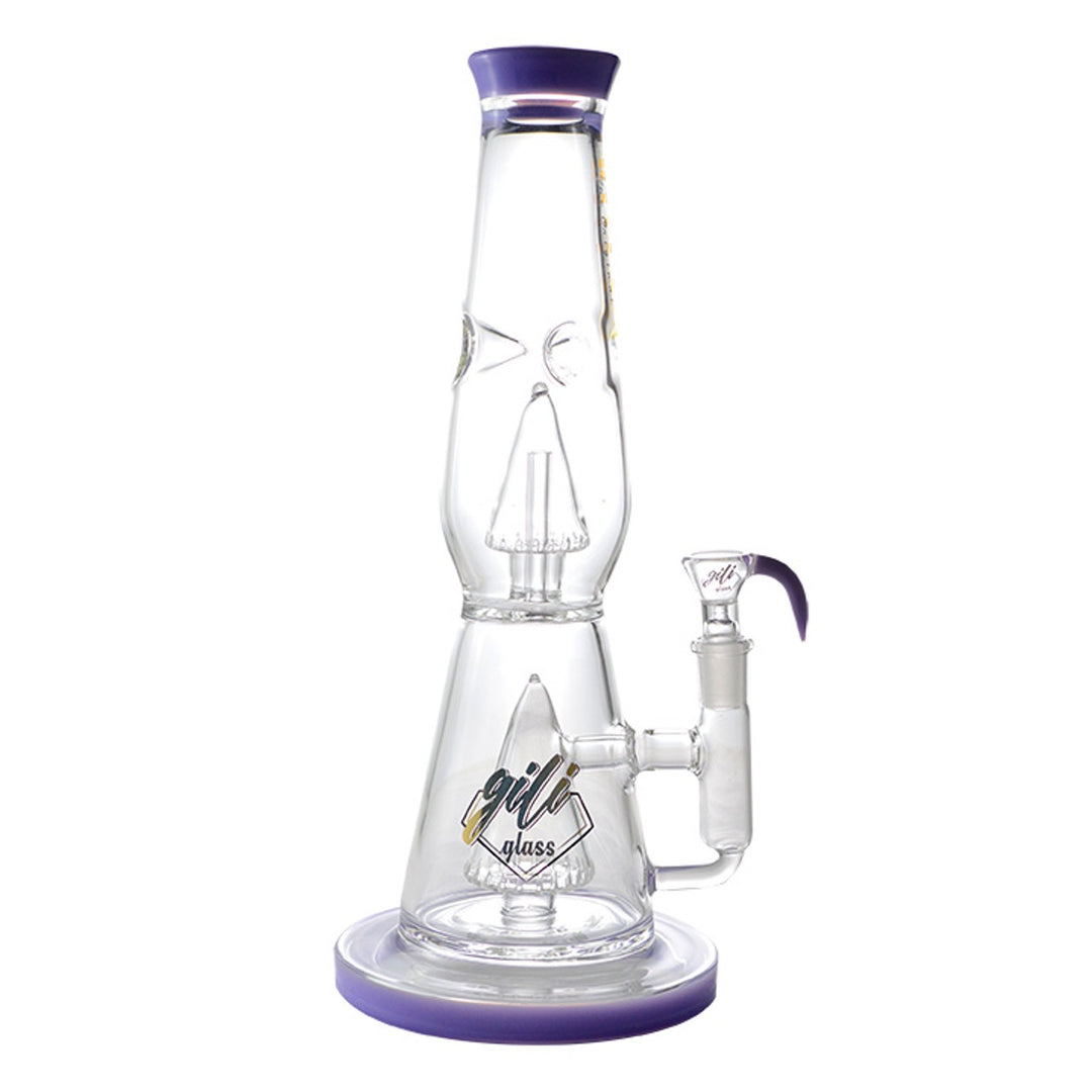 Gili Glass - 14mm - 12in - Flared Base - Stemless - Double Cone Perc w/ Ice Pinch