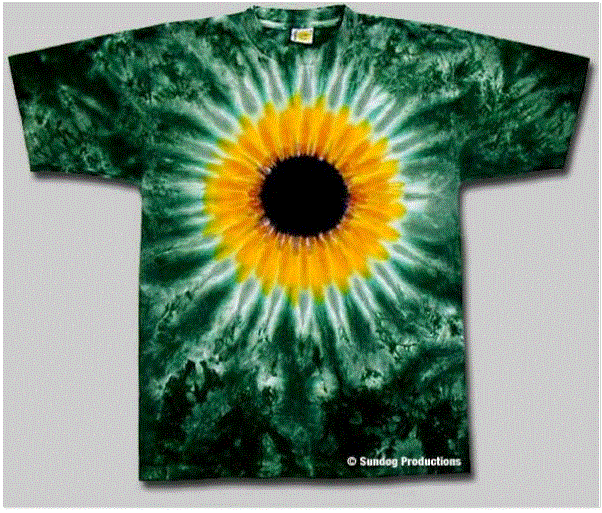 Sundog - Green Sunflower Tie Dye T-Shirt